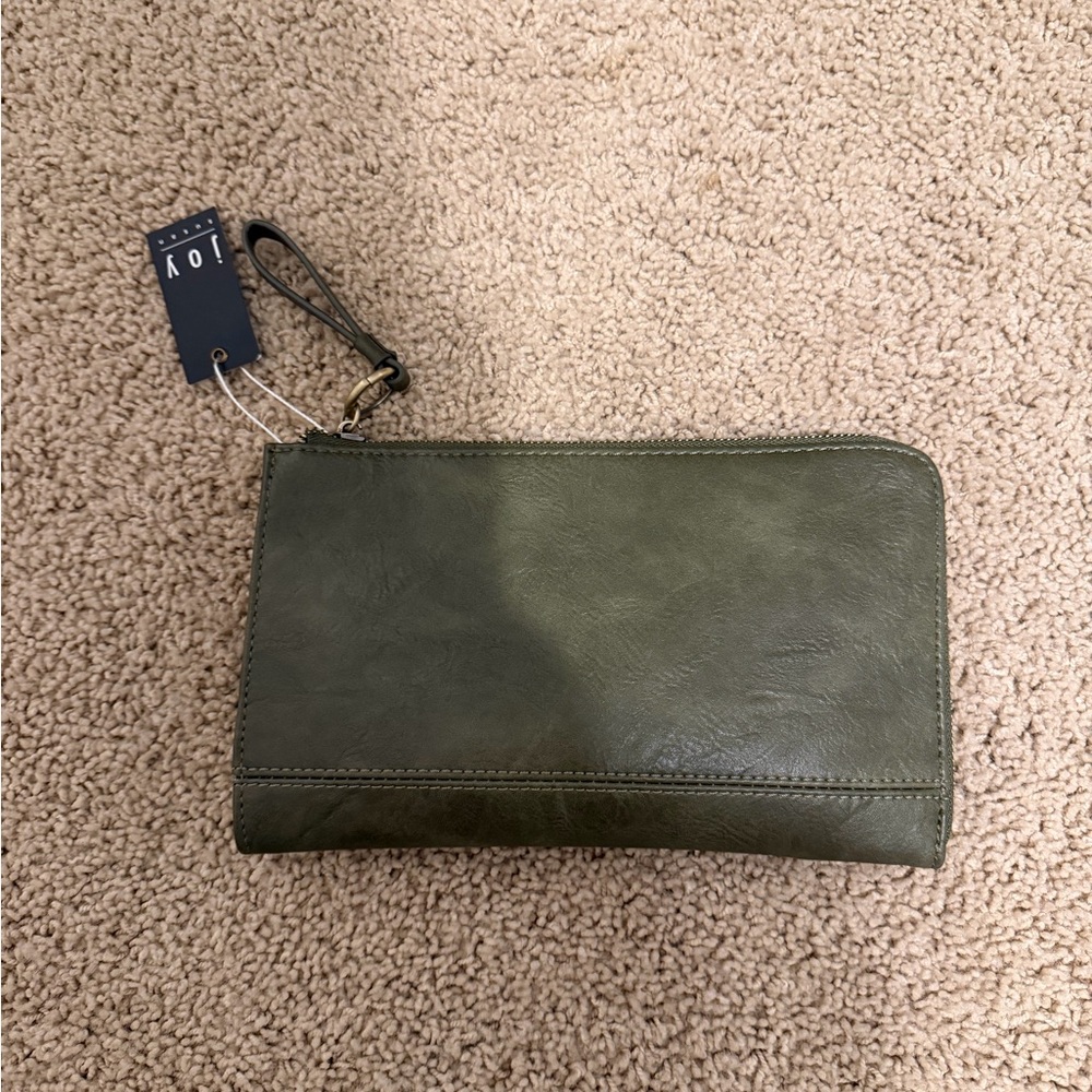 Joy Susan Olive Green Wristlet